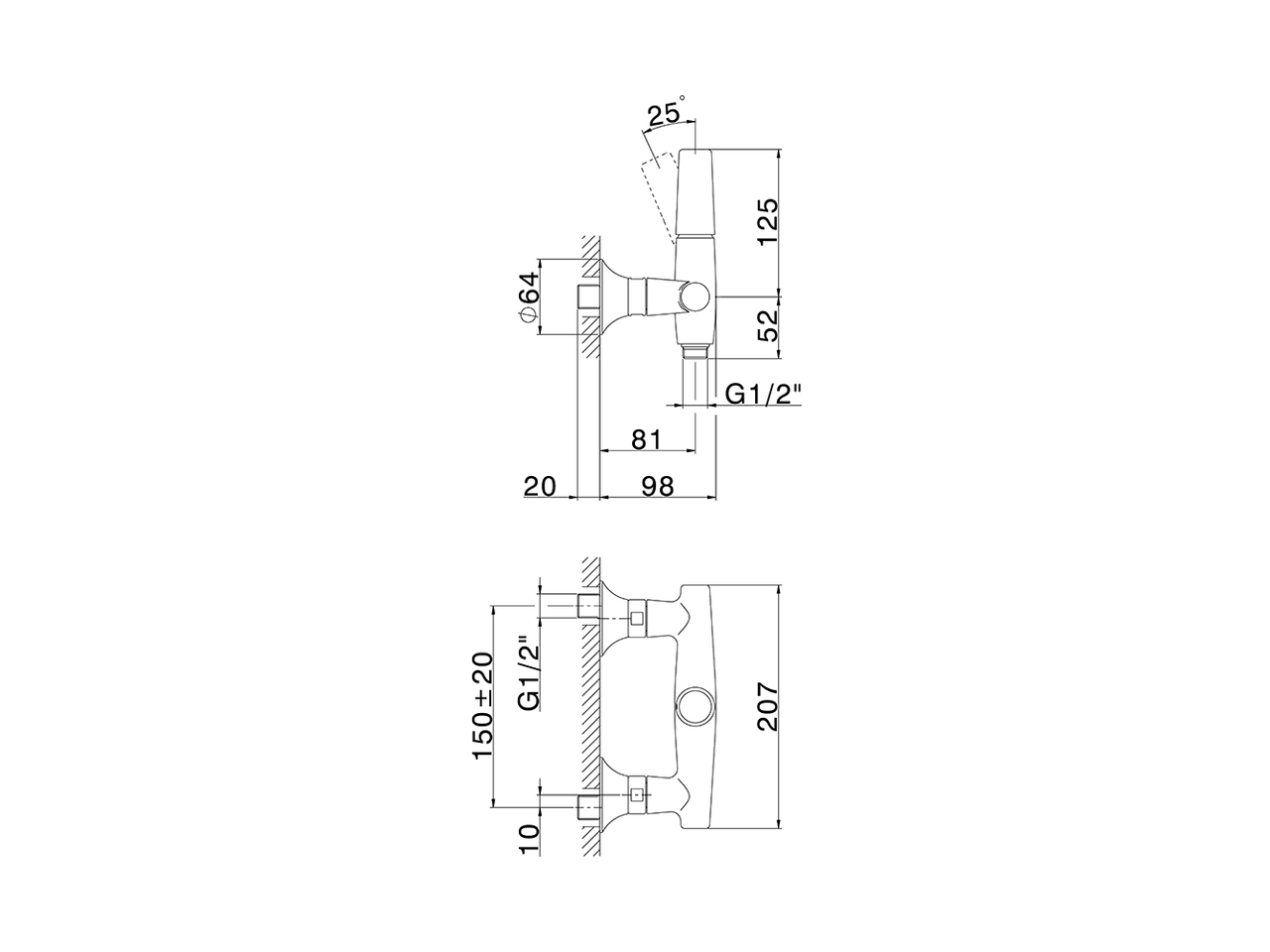 Miscelatore monocomando doccia VITA_VI000444 - v1