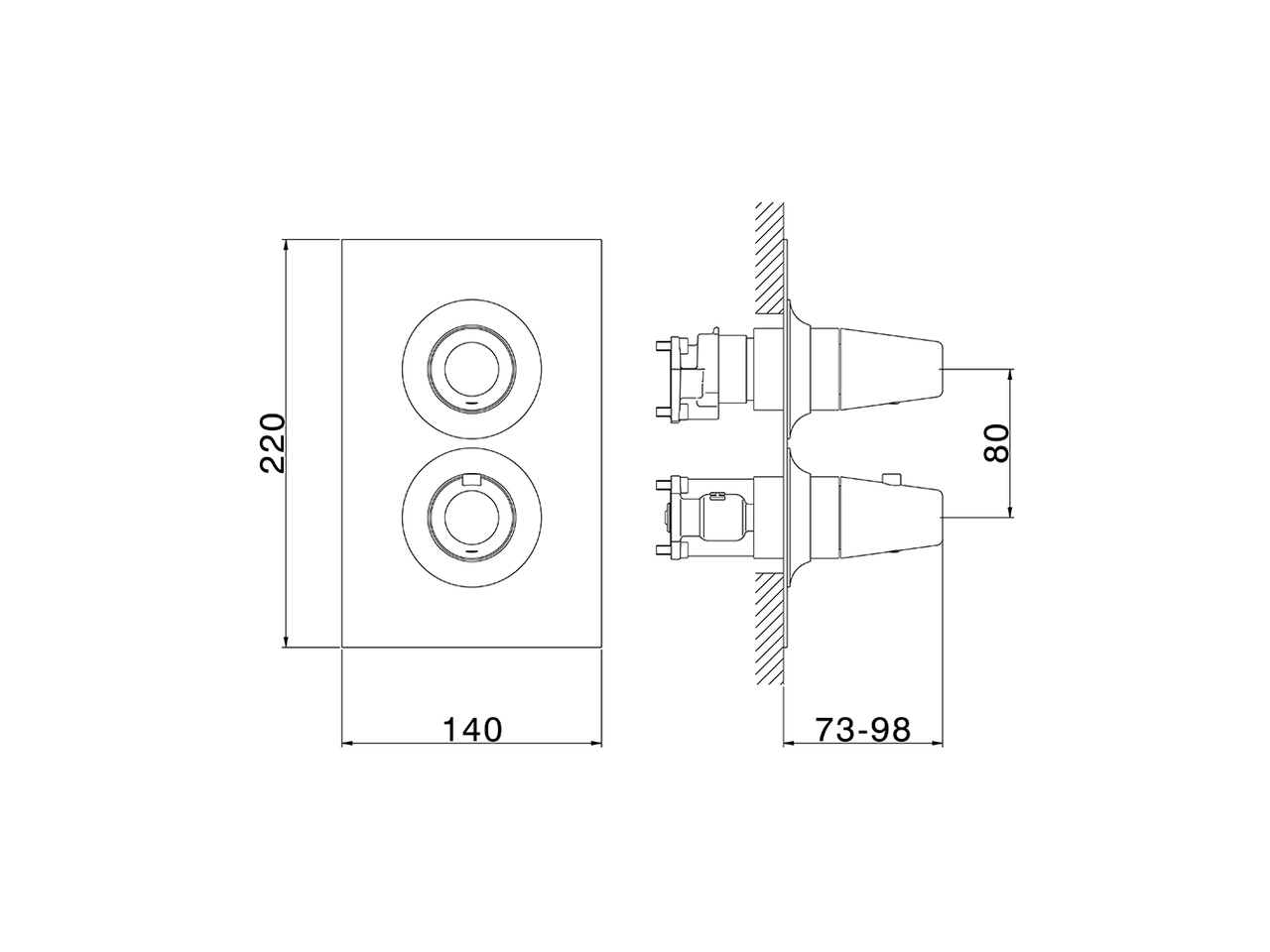 Completo Termostatico per One-Box VITA_VI0BT030 - v1