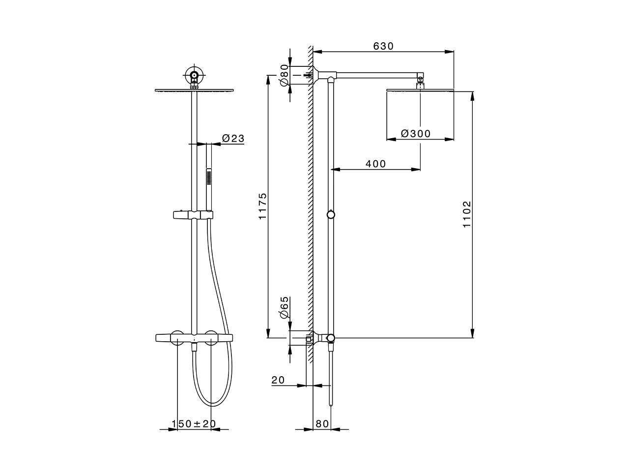Colonna doccia termostatica 2 funzioni VITA_VIC7801N - v1