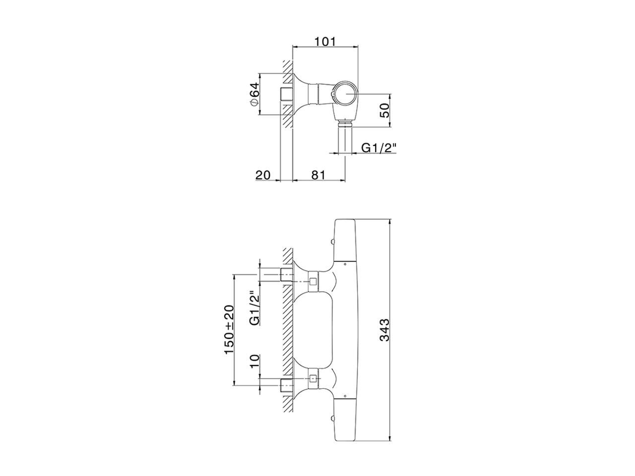 Miscelatore termostatico doccia VITA_VIT01010 - v1