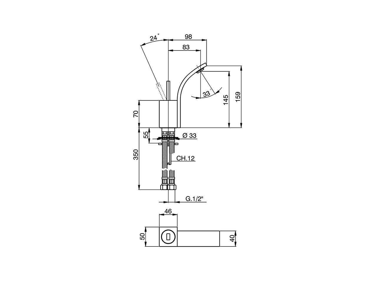 Miscelatore monocomando bidet WAVE_WA000562 - v1