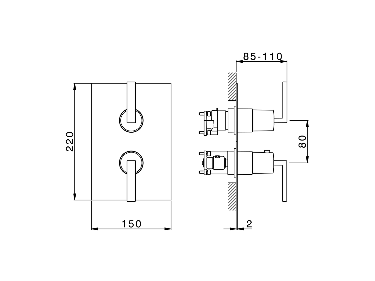 Completo Termostatico per One-Box WAVE_WA0BT030 - v1