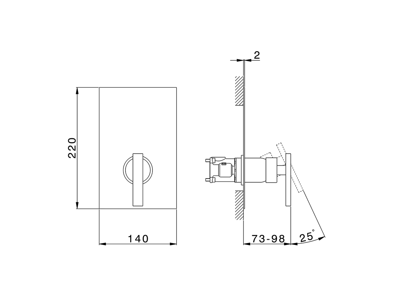 Completo Monocomando per One-Box WAVE_WE0BM010 - v1