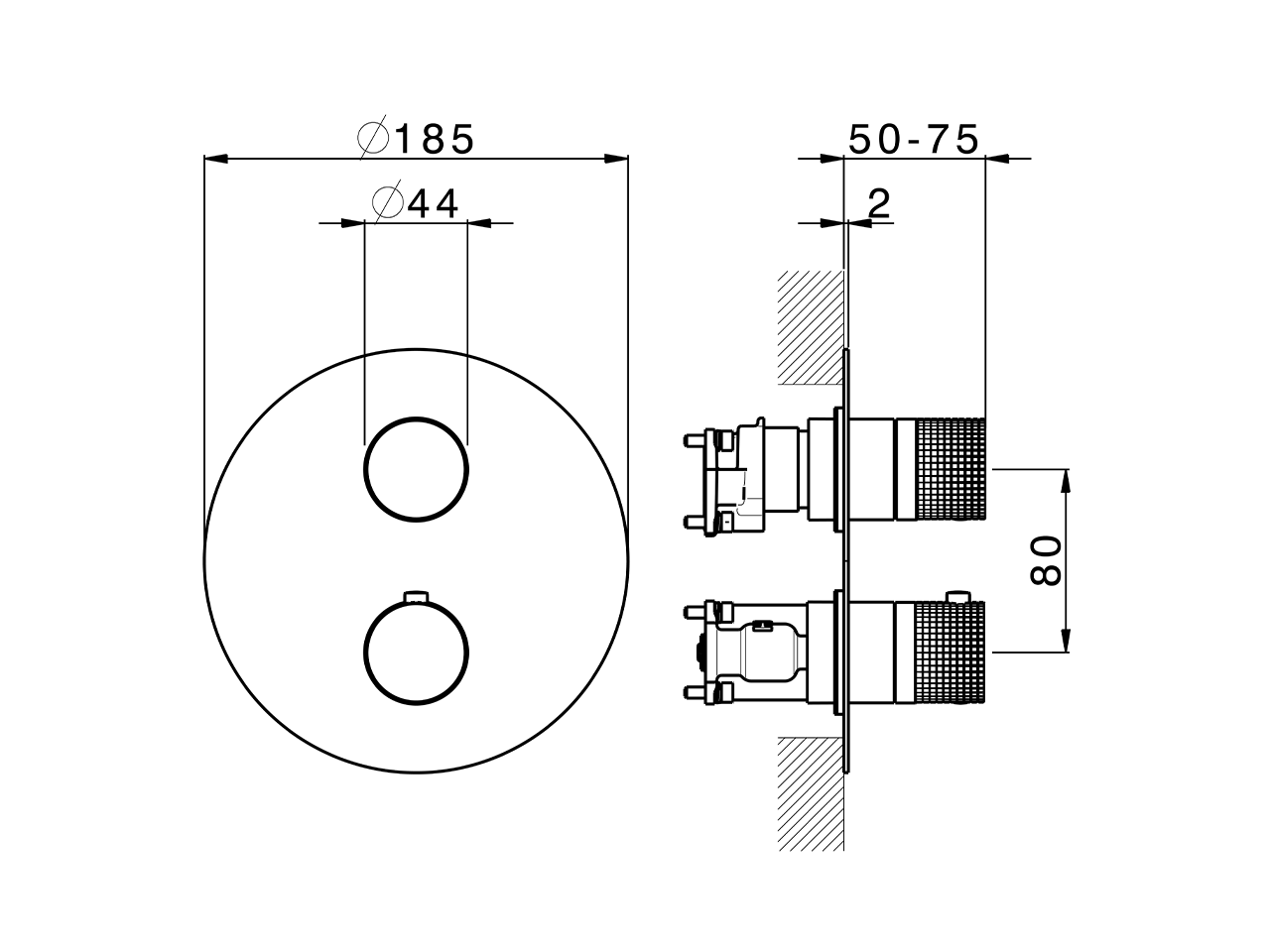 Completo Termostatico per One-Box ONE BOX_X10BT030 - v1