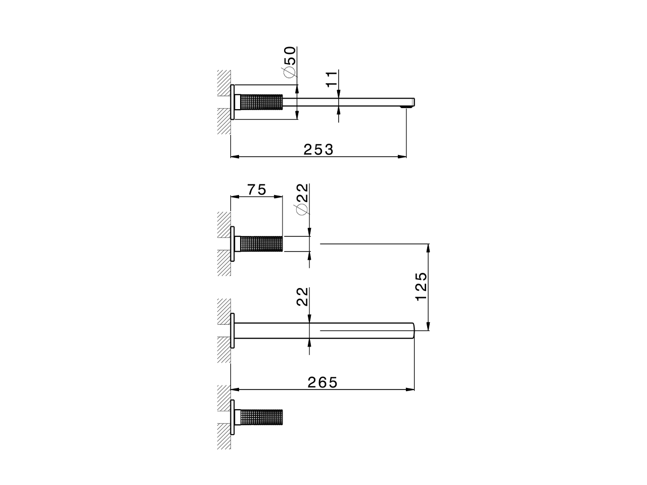 Parte esterna lavabo a parete NUANCE X32_X2013511 - v1