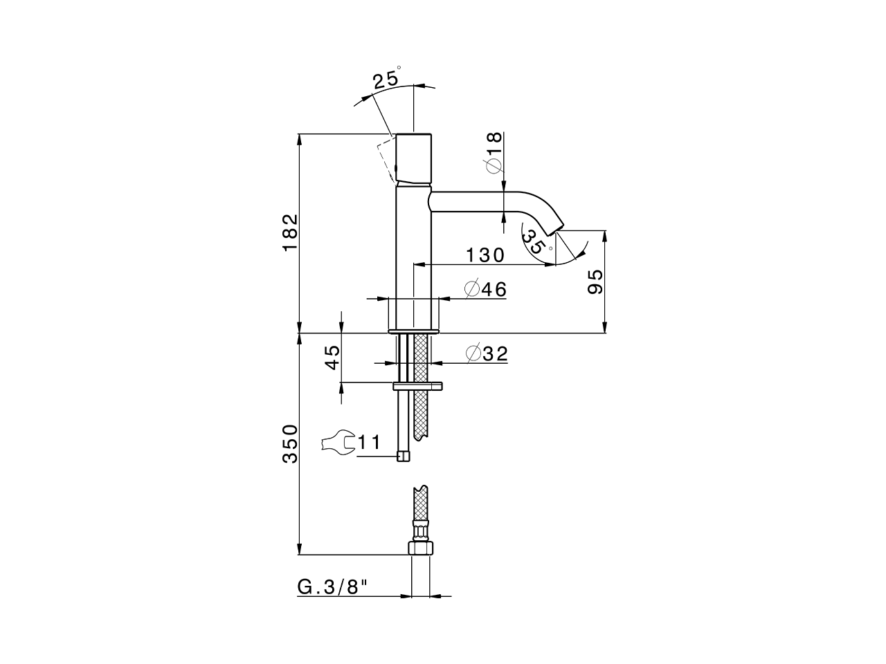 Miscelatore monocomando lavabo large SMOOTH X32_X3000504 - v1