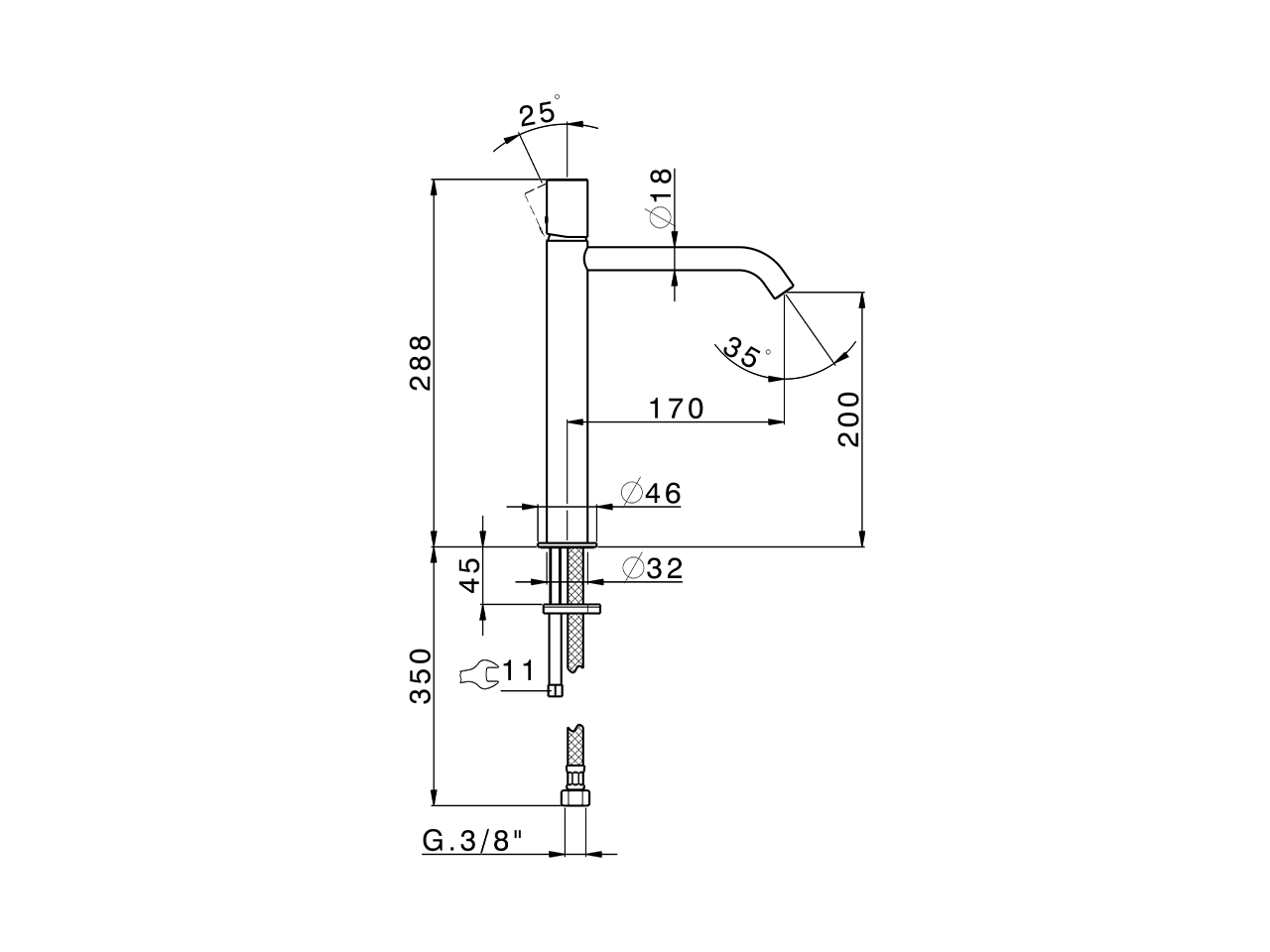 Miscelatore monocomando lavabo alto SMOOTH X32_X3003544 - v1