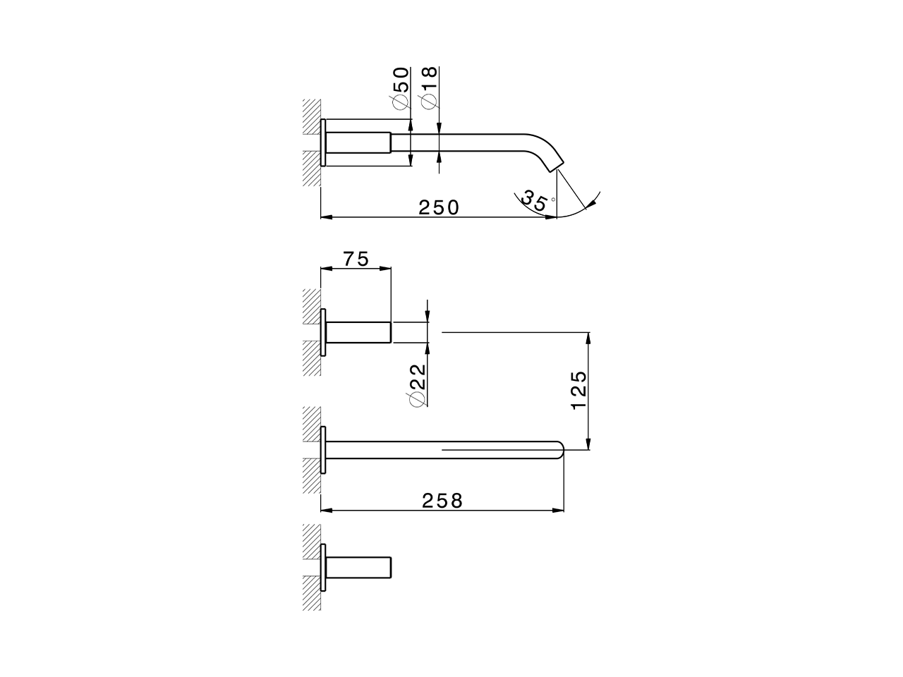 Parte esterna lavabo a parete SMOOTH X32_X3013511 - v1