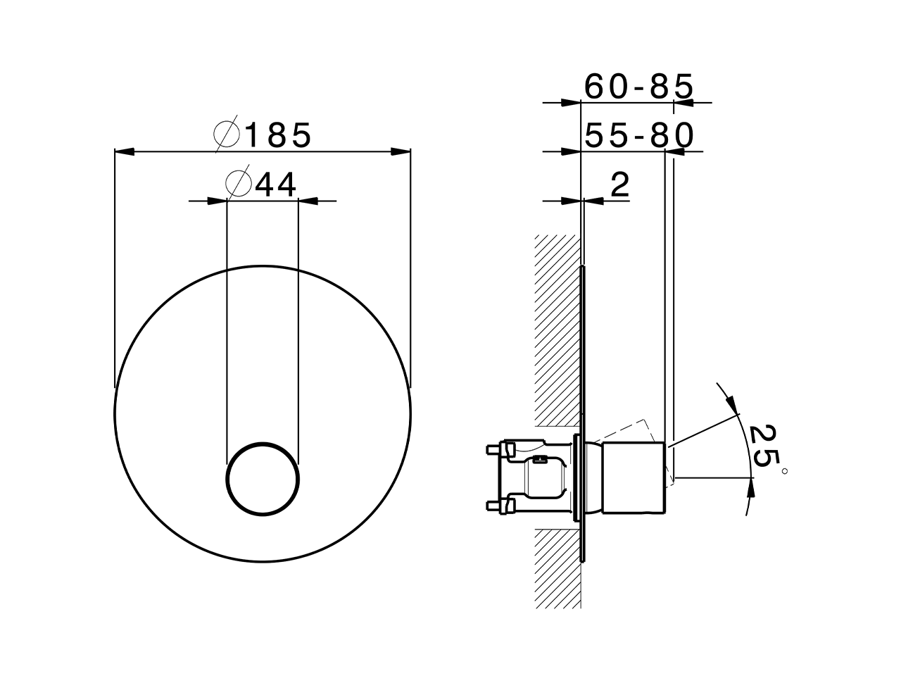 Completo Monocomando per One-Box SMOOTH X32_X30BM010 - v1