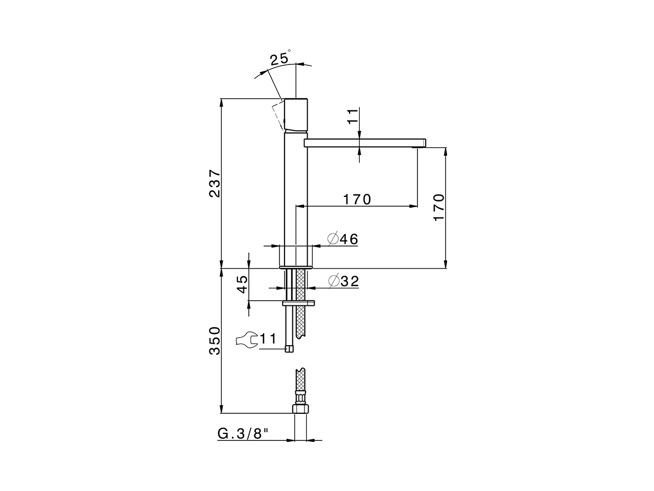 Miscelatore monocomando lavabo medio SMOOTH X32_X4001504 - v1