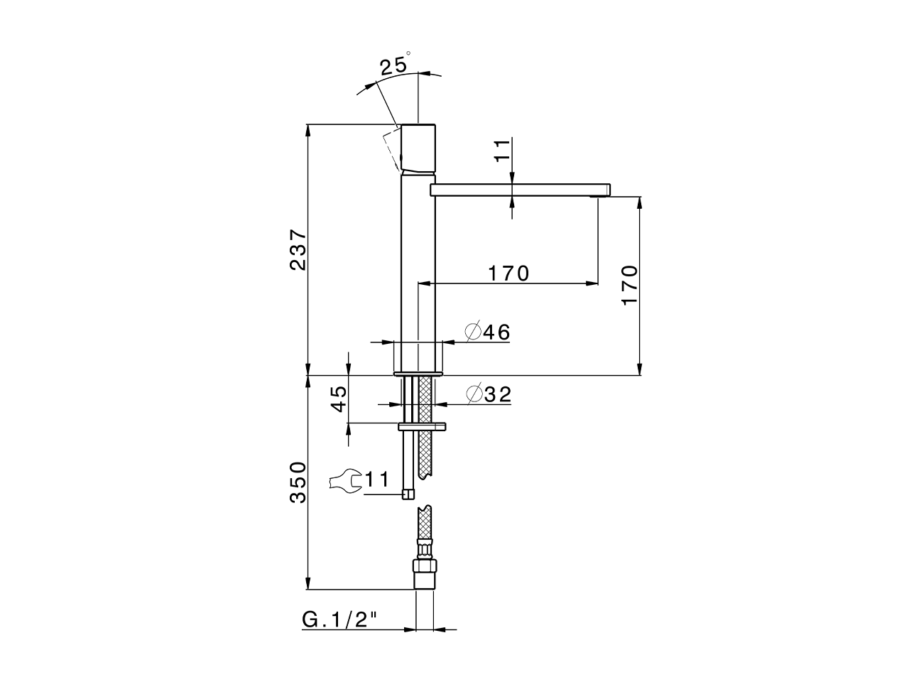 Miscelatore monocomando lavabo medio SMOOTH X32_X4001504 - v1