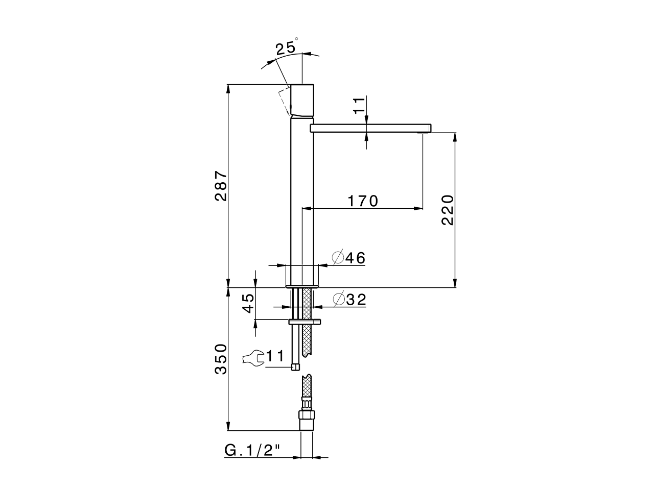 Miscelatore monocomando lavabo alto SMOOTH X32_X4003544 - v1