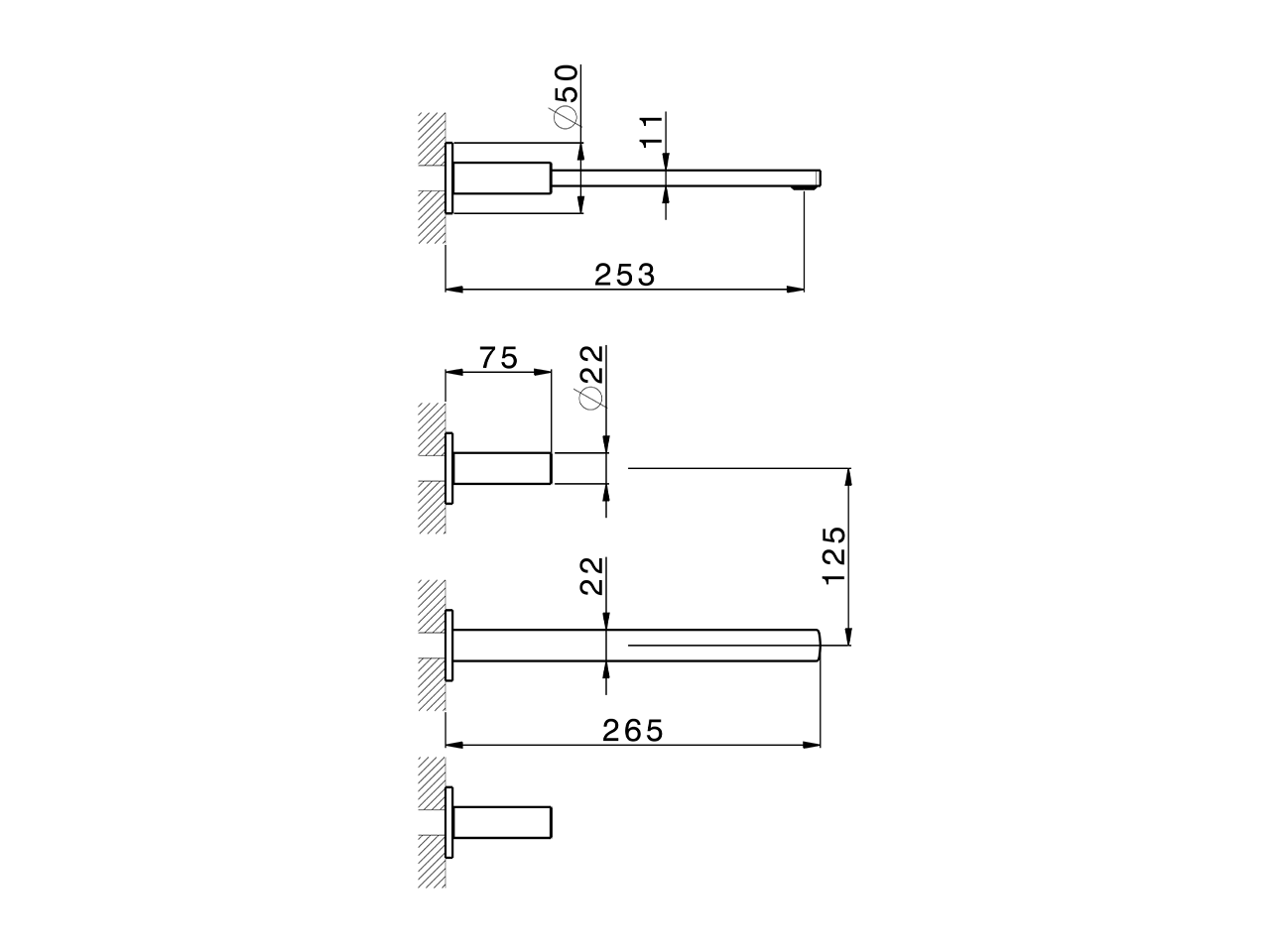 Parte esterna lavabo a parete SMOOTH X32_X4013511 - v1