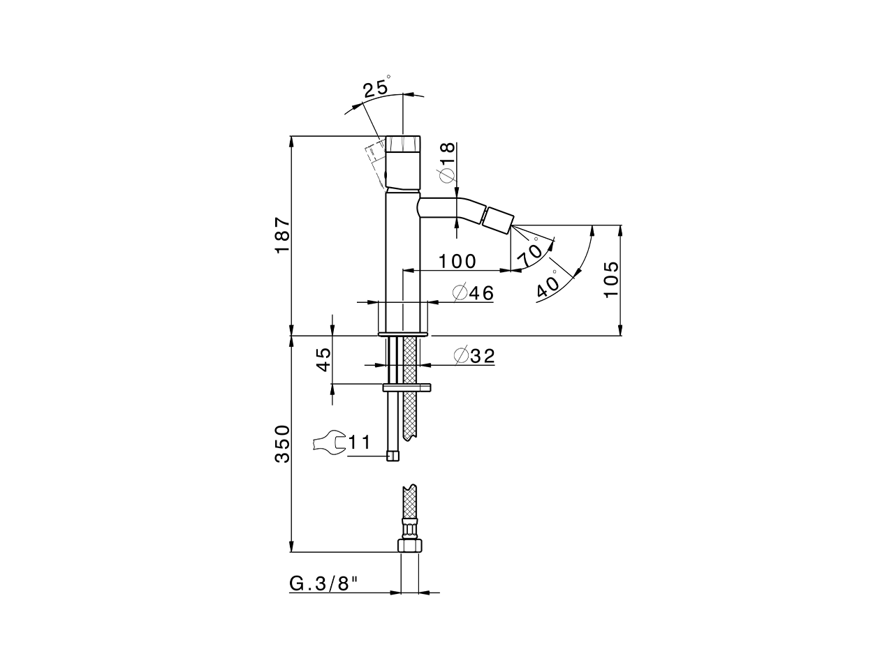 Miscelatore monocomando bidet MARBLE X32_X5000564 - v1