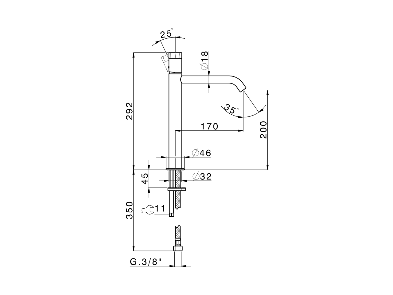 Miscelatore monocomando lavabo alto MARBLE X32_X5003544 - v1