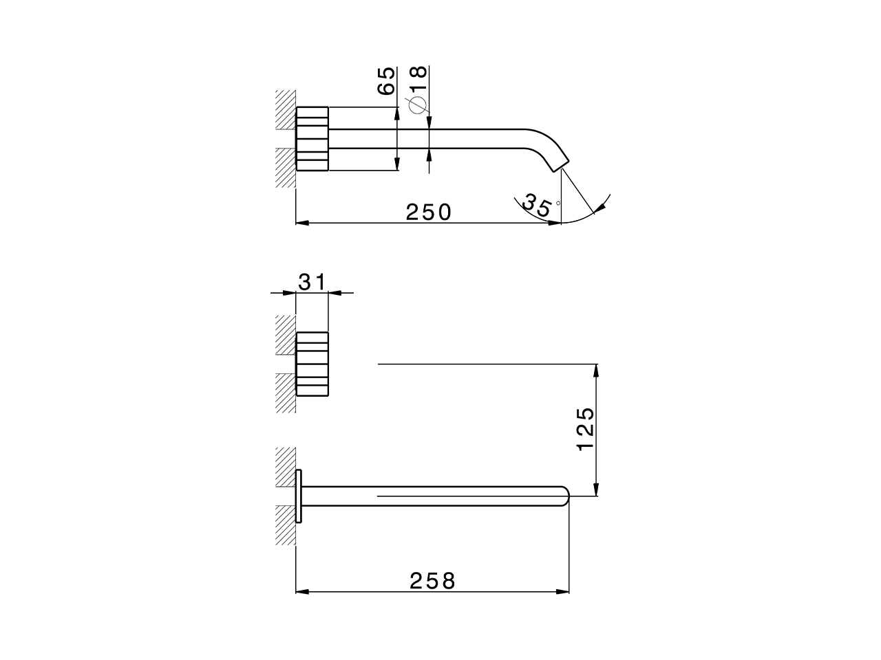 Parte esterna lavabo a parete MARBLE X32_X5013511 - v1