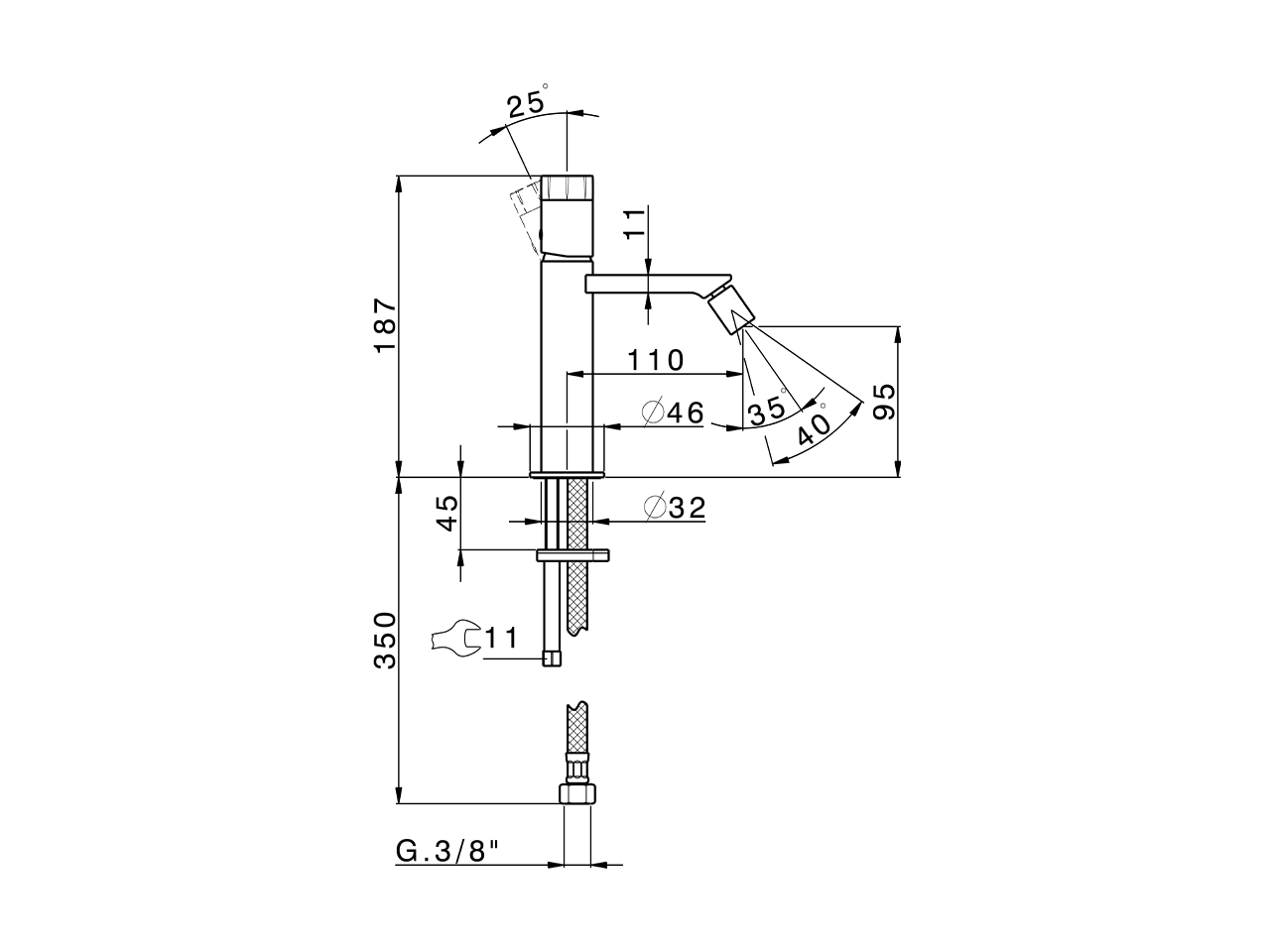 Miscelatore monocomando bidet MARBLE X32_X6000564 - v1