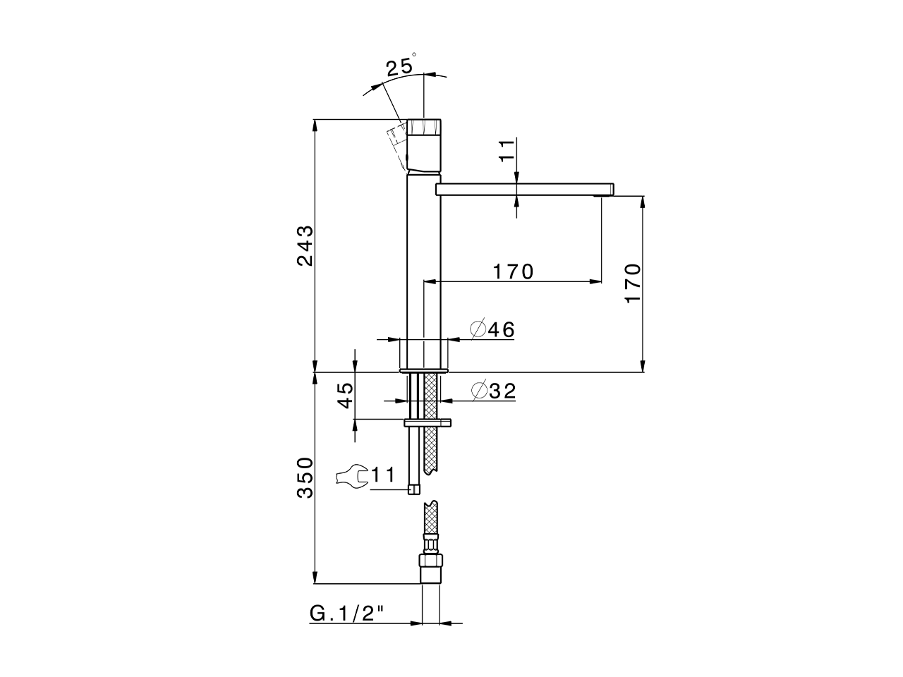 Miscelatore monocomando lavabo medio MARBLE X32_X6001504 - v1