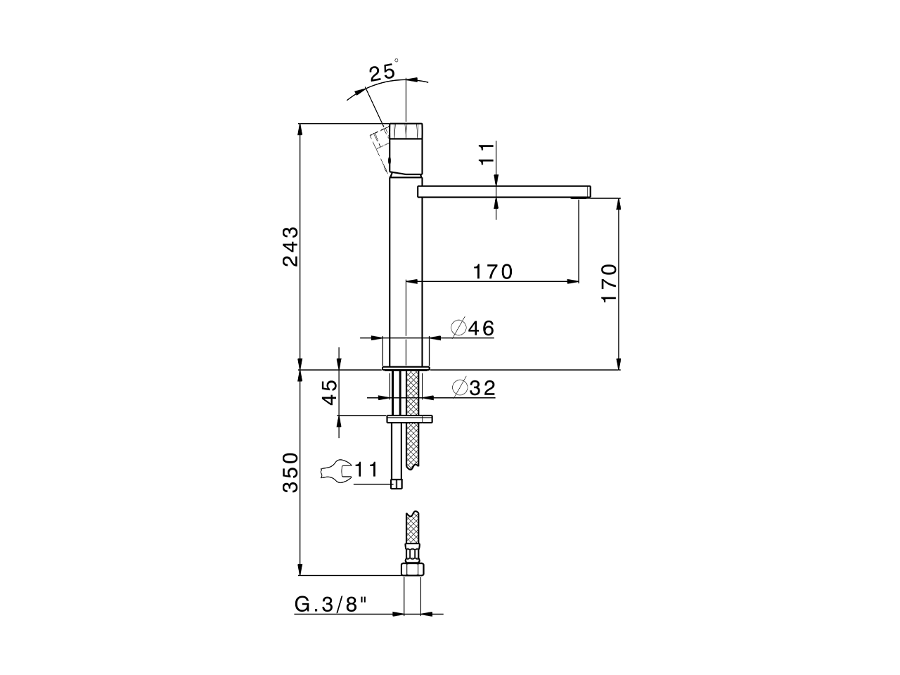 Miscelatore monocomando lavabo medio MARBLE X32_X6001504 - v1
