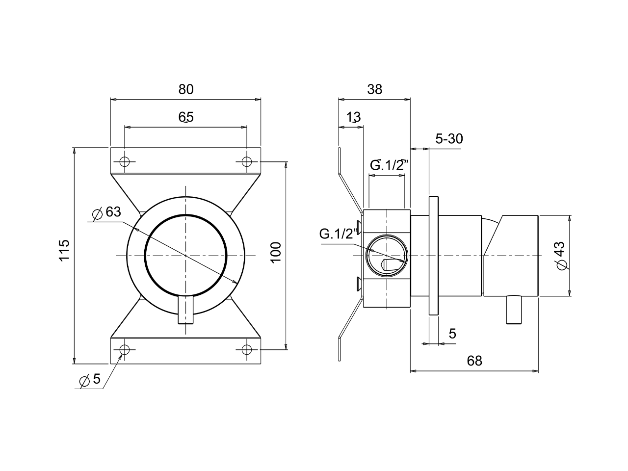 Miscelatore monocomando doccia incasso XION_XI000304 - v1