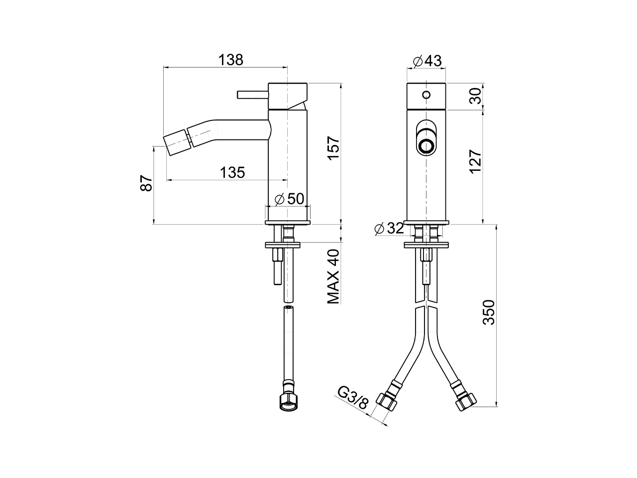Miscelatore monocomando bidet XION_XI000564 - v1
