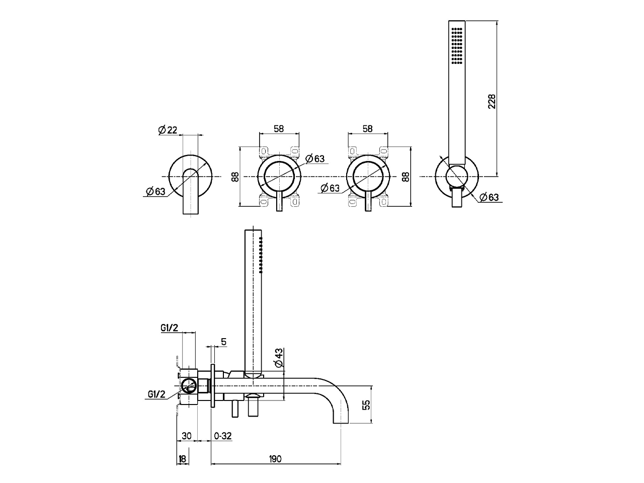 Miscelatore monocomando vasca incasso XION_XI001101 - v1