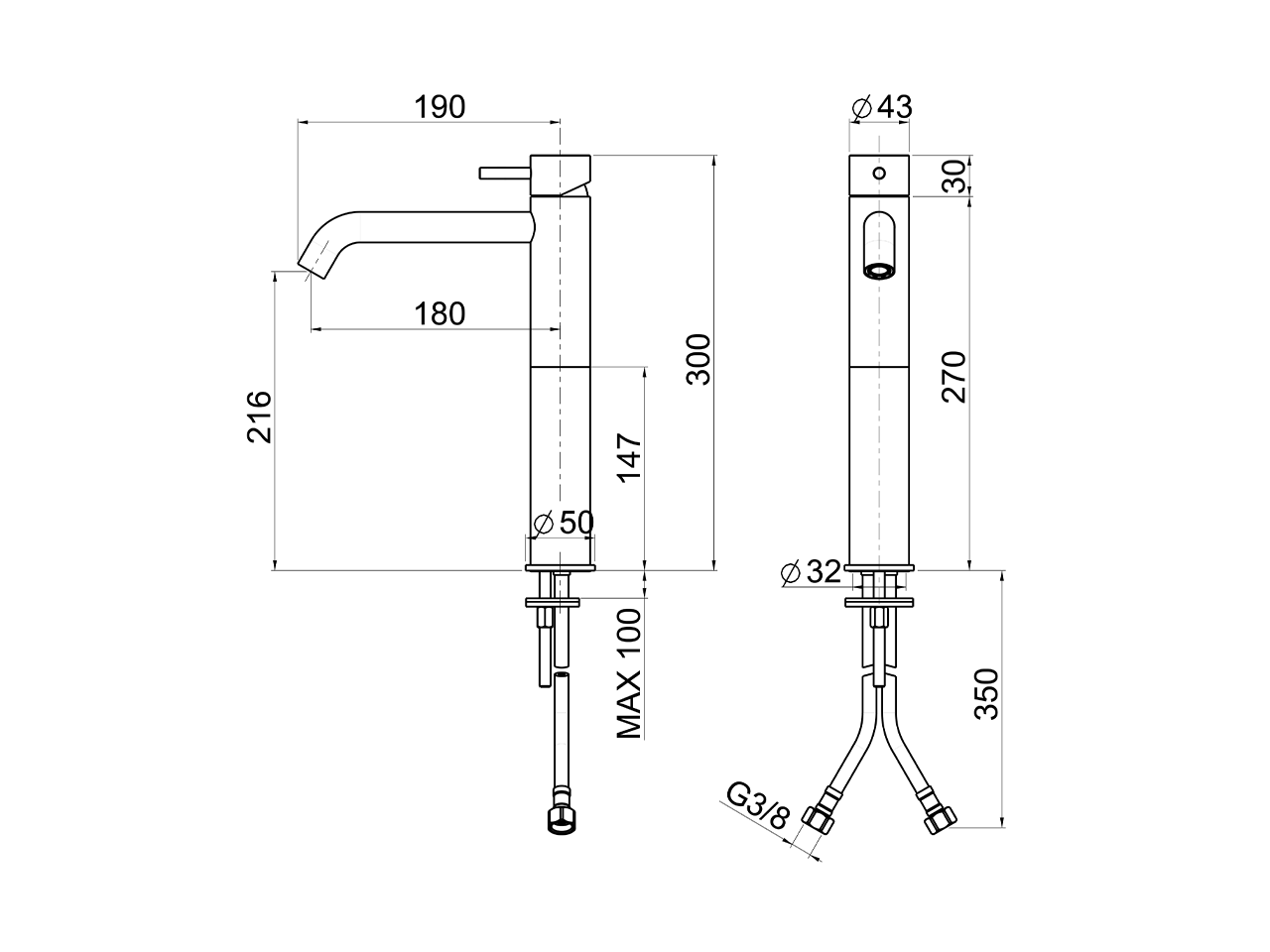 Miscelatore monocomando lavabo alto XION_XI003544 - v1