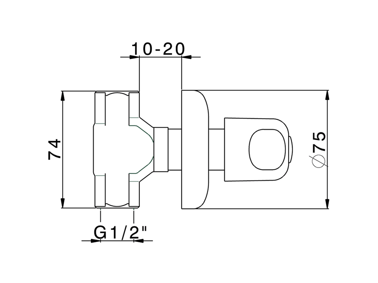 Rubinetto d'arresto incasso COMPLEMENTI_ZA000290 - v1