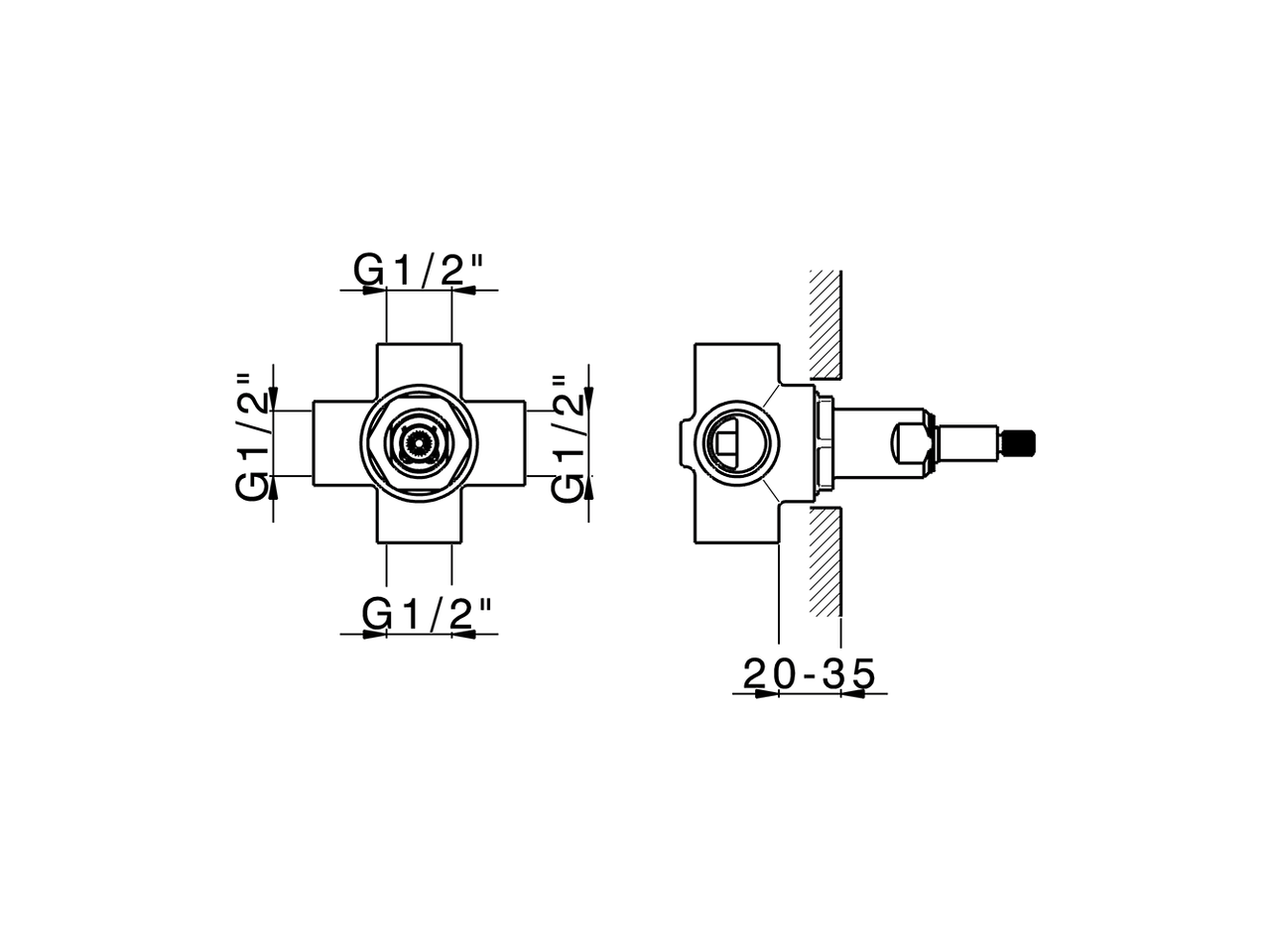 Parte incasso deviatore 2 uscite INCASSO_ZA002000 - v1