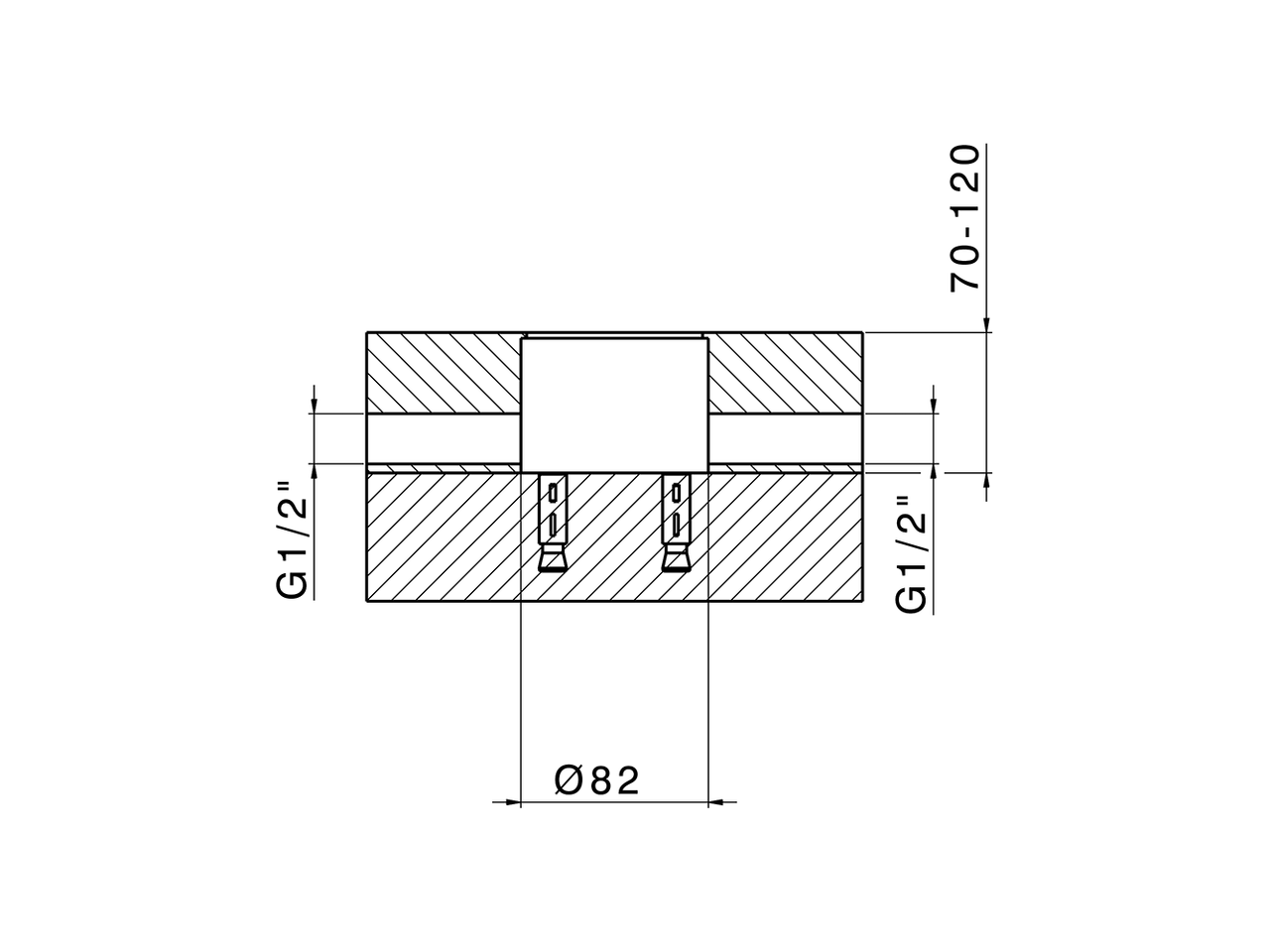 Parte incasso monocomando free-standing INCASSO_ZA004510 - v1
