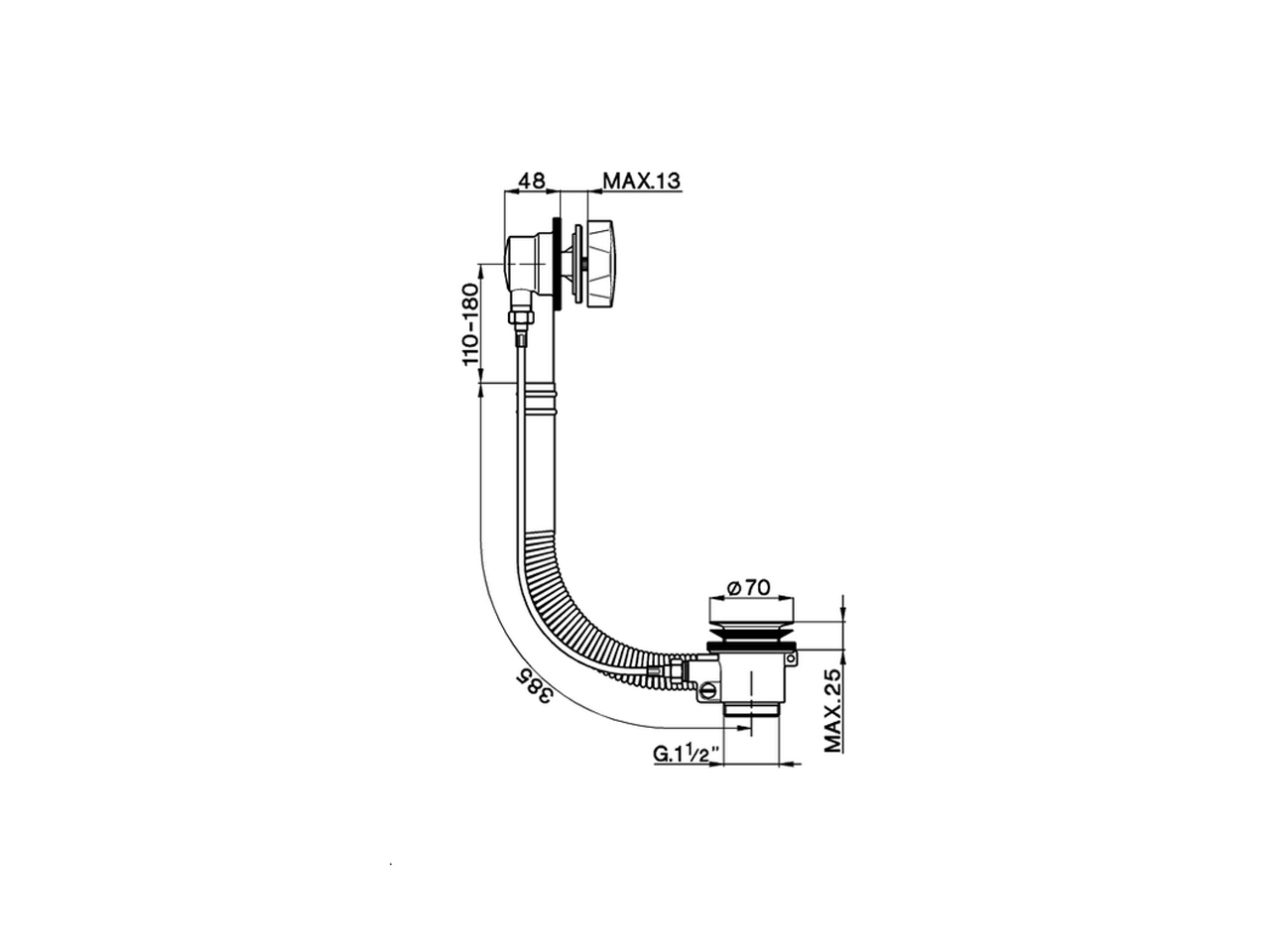 Colonna scarico vasca COMPLEMENTI_ZA005700 - v1