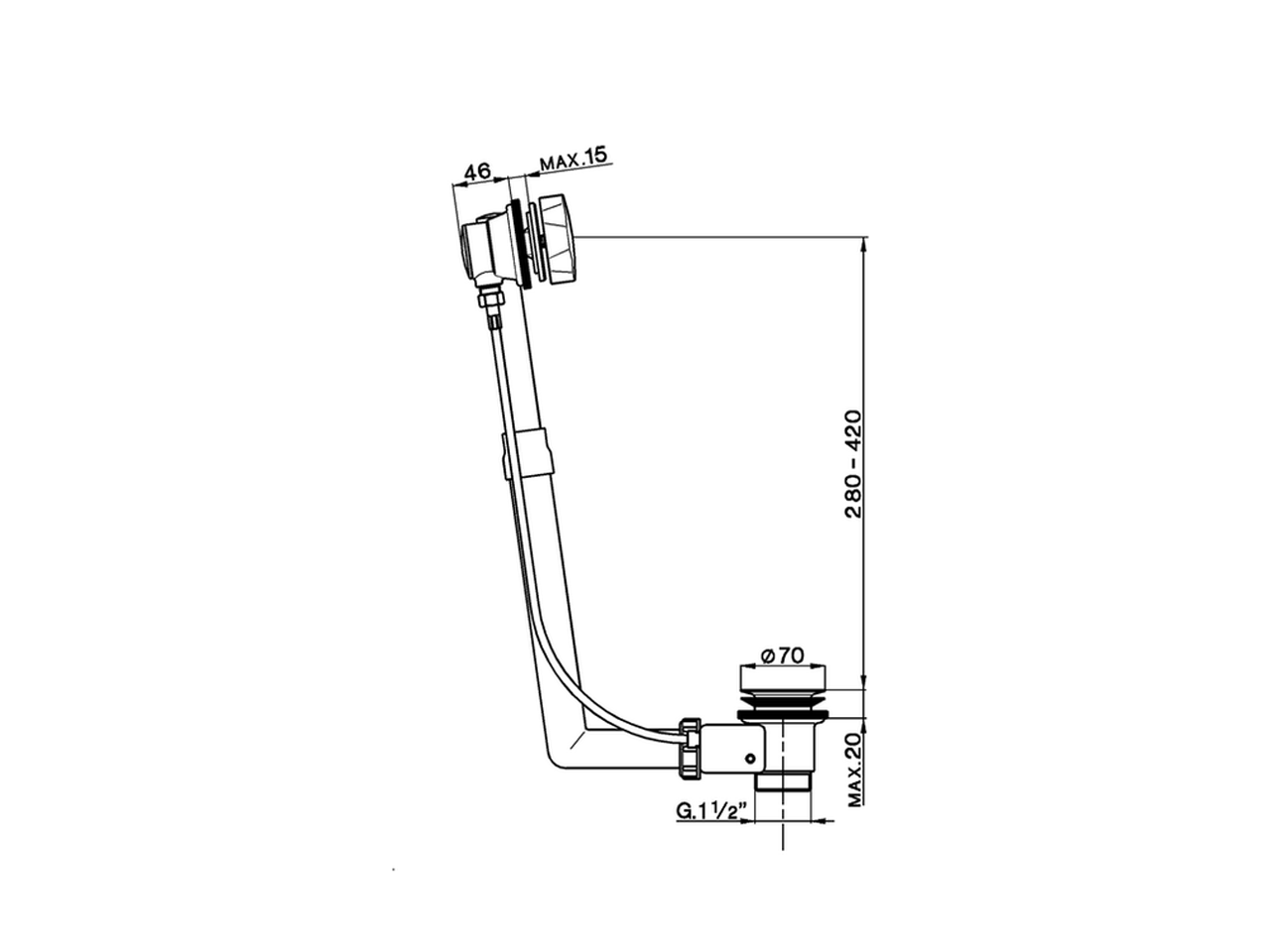Colonna scarico vasca COMPLEMENTI_ZA005750 - v1