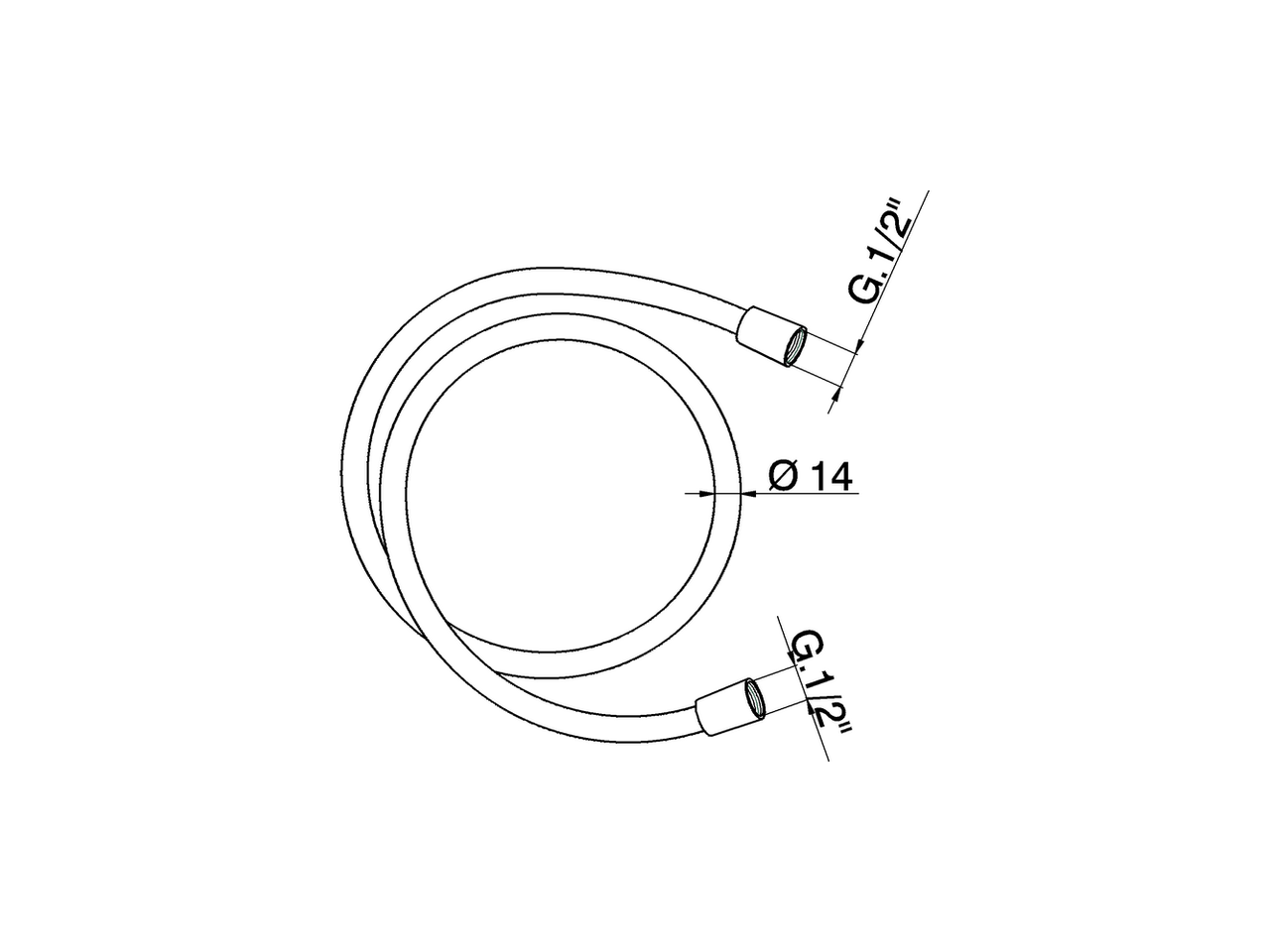 Flessibile liscio SUPREME 150 cm SHOWER_ZA009040 - v1