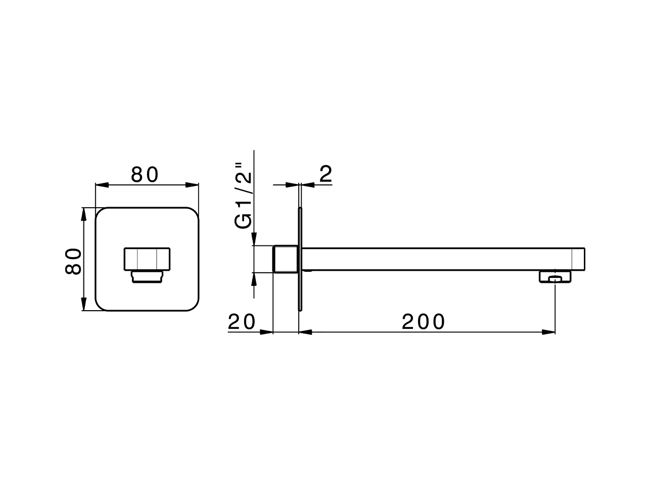 Bocca di erogazione PUSH&SHOWER_ZA0G5110 - v1