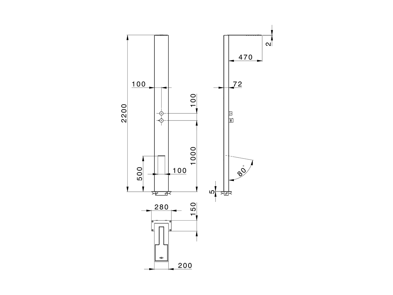 Colonna doccia monocomando WELLNESS_ZS005020 - v1