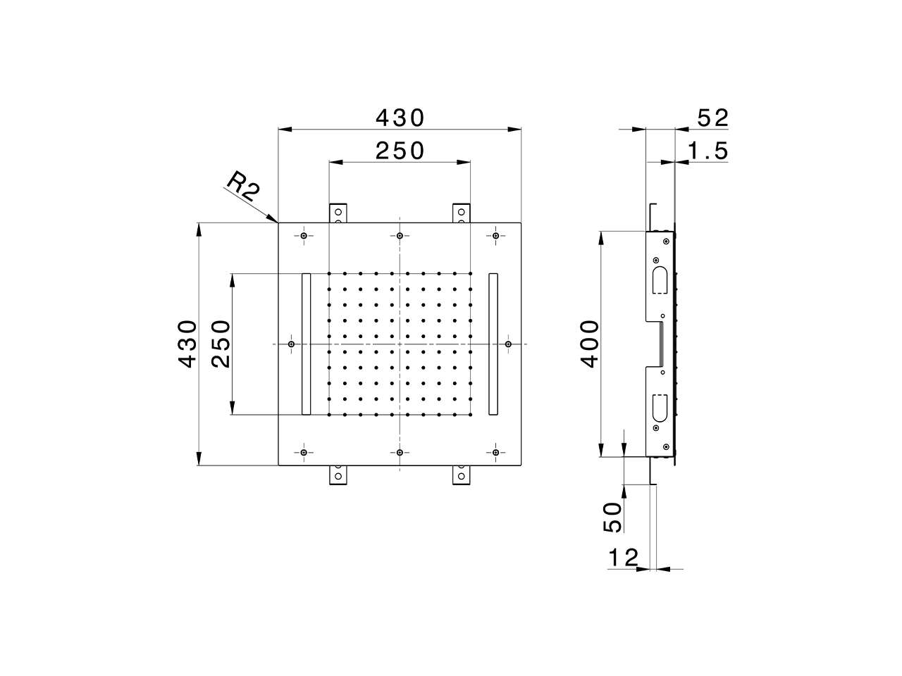 Soffione a soffitto con cromoterapia 430x430 mm ZEN SHOWER_ZS0C0050 - v1