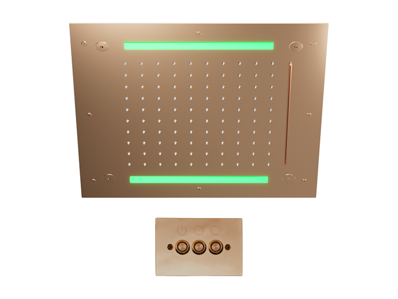 Soffione a soffitto con cromoterapia 430x430 mm WELLNESS_ZS0C0065 -1