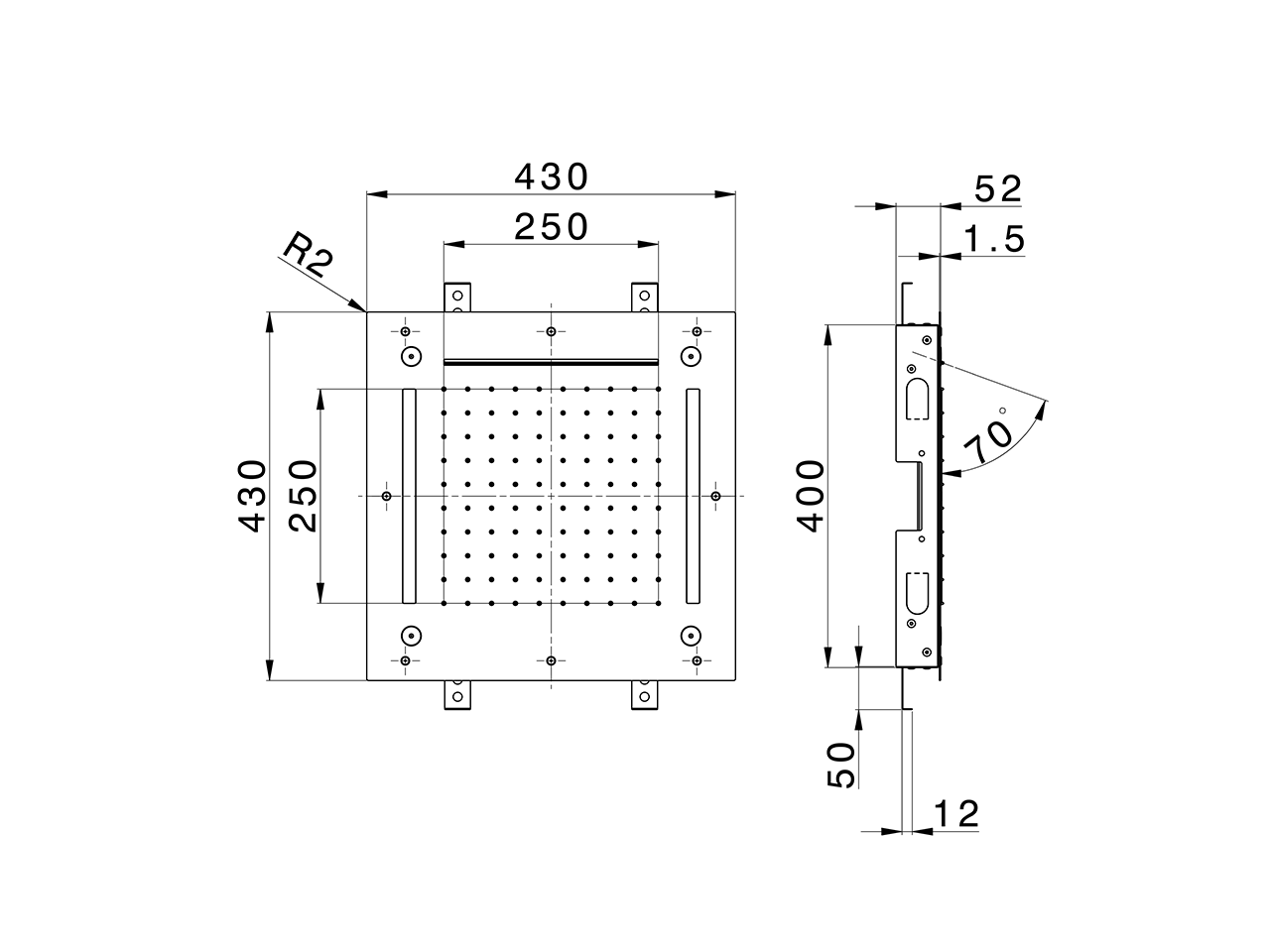 Soffione a soffitto con cromoterapia 430x430 mm ZEN SHOWER_ZS0C0065 - v1