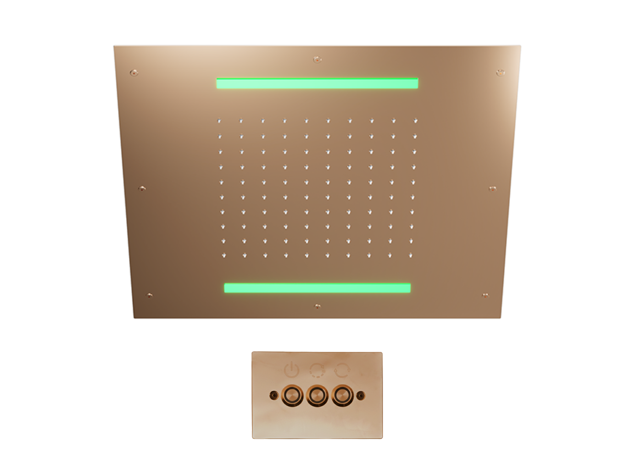 Soffione a soffitto con cromoterapia 500x500 mm ZEN SHOWER_ZS0C0075 -1