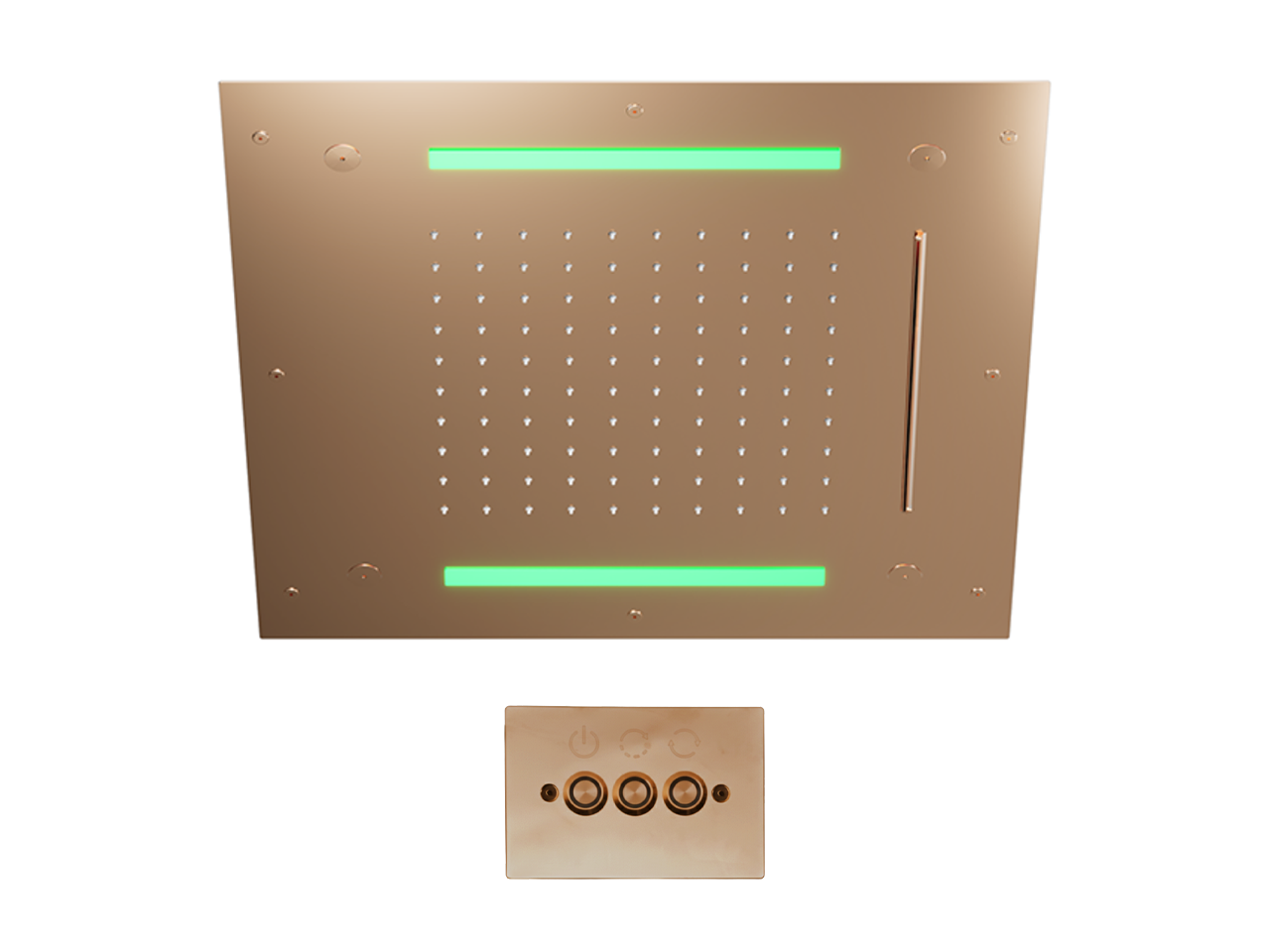 Soffione a soffitto con cromoterapia 500x500 mm ZEN SHOWER_ZS0C0085 -1