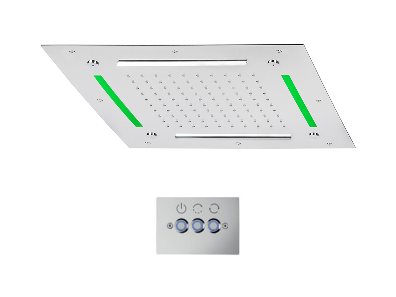 CisalSoffione a soffitto con cromoterapia 500x500 mm WELLNESS_ZS0C0095