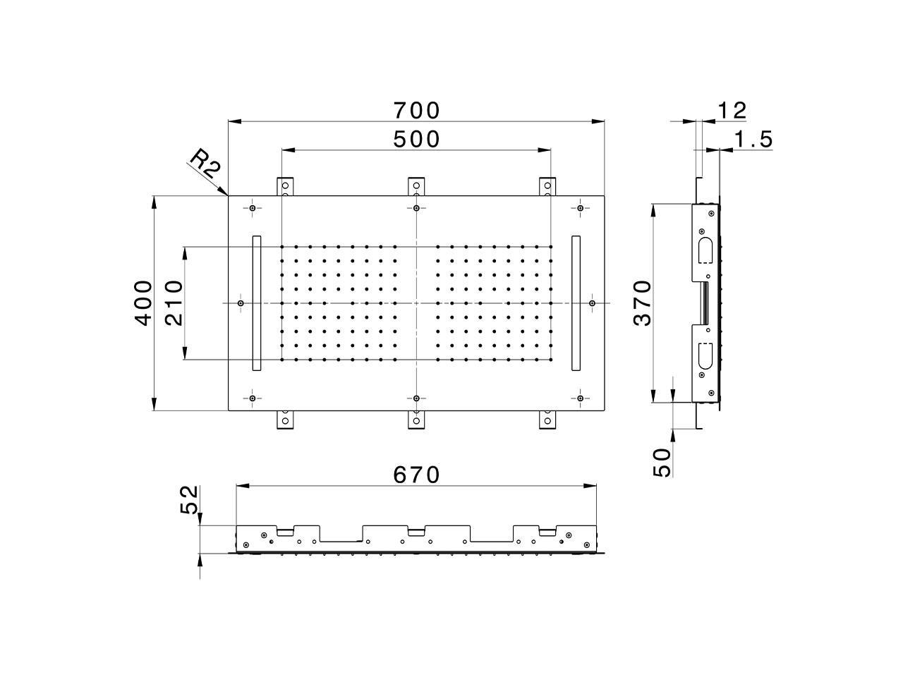 Soffione a soffitto con cromoterapia 700x400 mm ZEN SHOWER_ZS0C0110 - v1