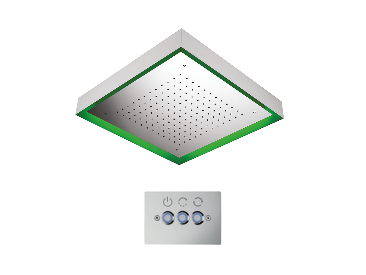 Soffione a soffitto con cromoterapia 570x570 mm ZEN SHOWER_ZS0C0135 - v1