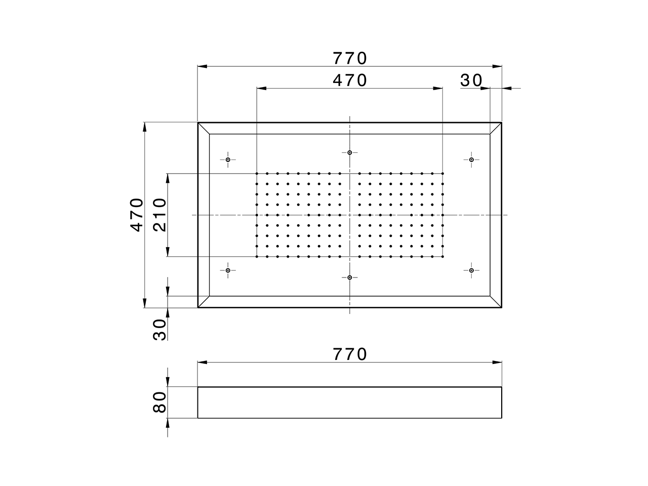 Soffione a soffitto con cromoterapia 770x470 mm ZEN SHOWER_ZS0C0150 - v1