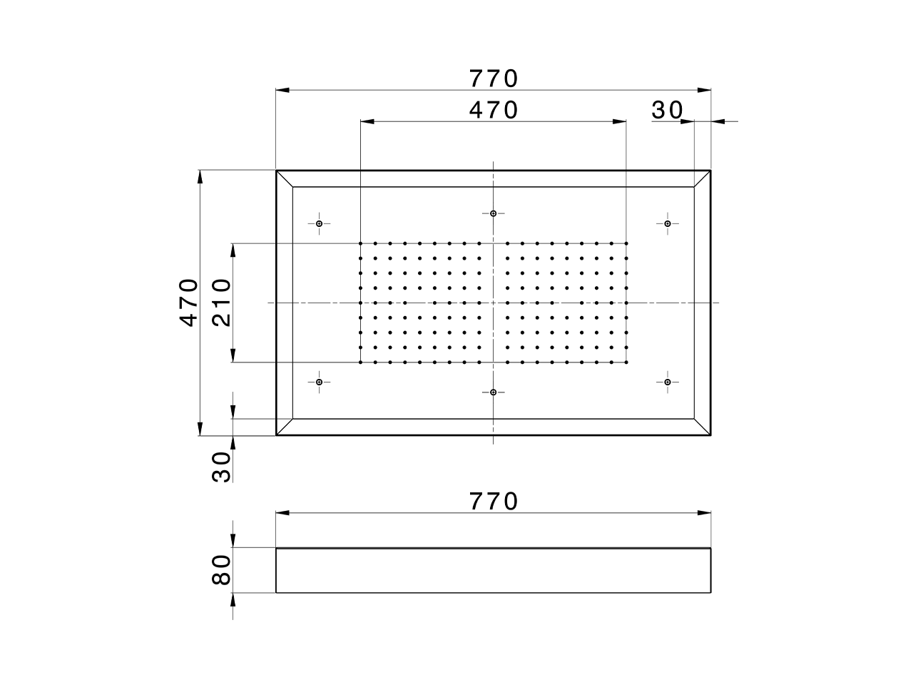 Soffione a soffitto con cromoterapia 770x470 mm ZEN SHOWER_ZS0C0155 - v1