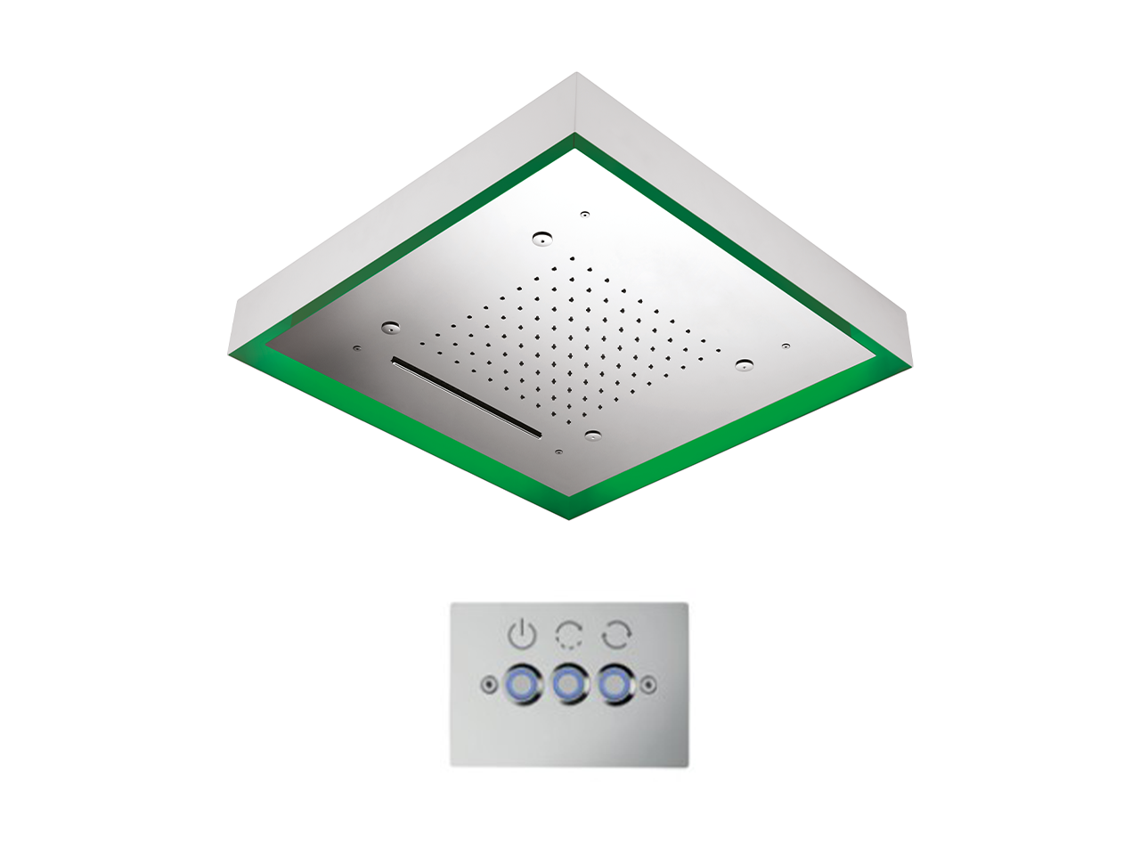 Soffione a soffitto con cromoterapia 570x570 mm ZEN SHOWER_ZS0C0165 - v1