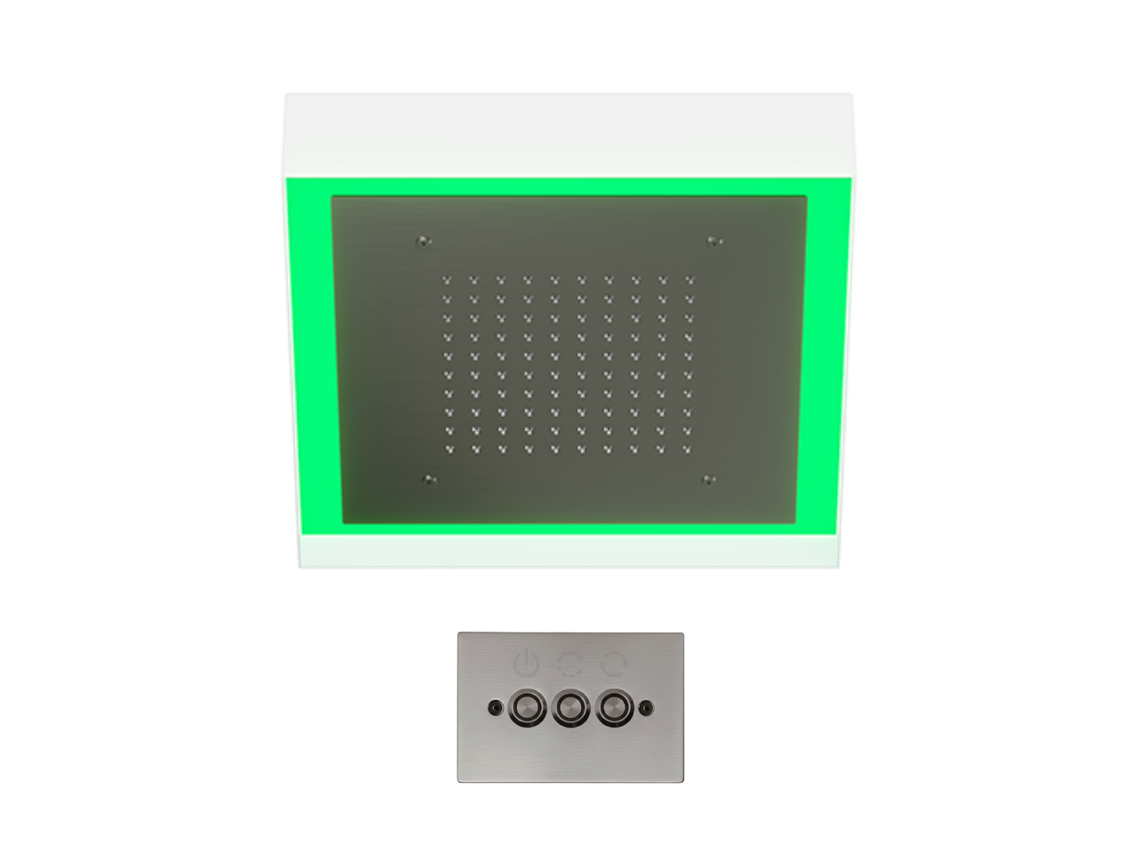 Soffione a soffitto con cromoterapia 370x370 mm ZEN SHOWER_ZS0C0195 -1