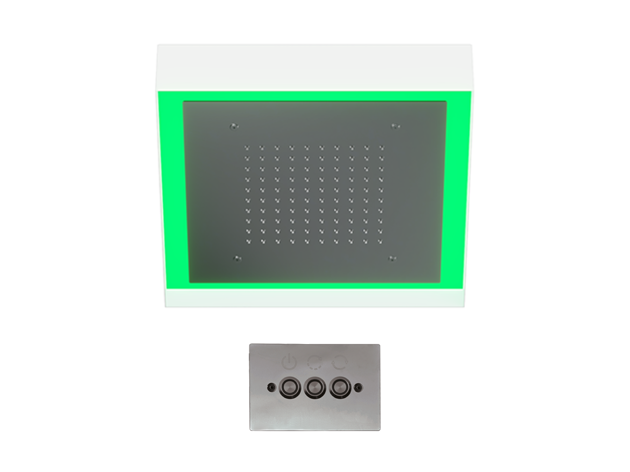 Soffione a soffitto con cromoterapia 370x370 mm ZEN SHOWER_ZS0C0195 -1