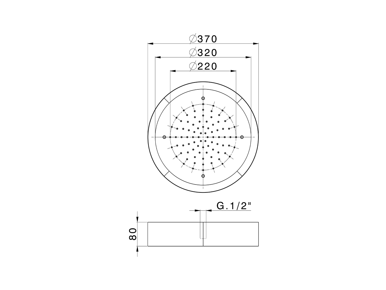 Soffione a soffitto con cromoterapia Ø 370 mm ZEN SHOWER_ZS0C0205 - v1