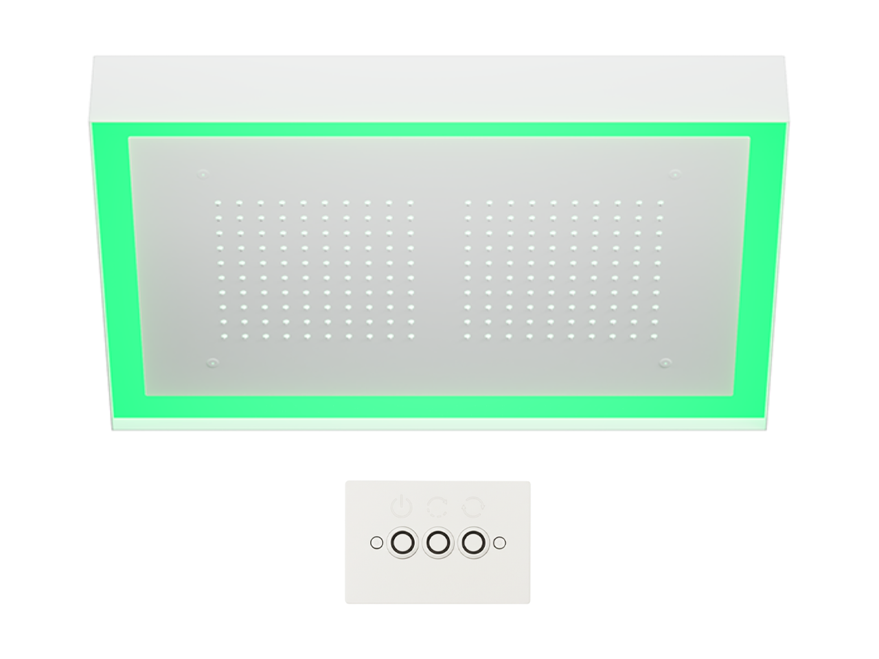 Soffione a soffitto con cromoterapia 570x370 mm ZEN SHOWER_ZS0C0215 -1